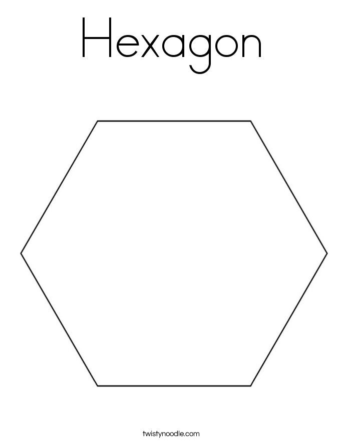 Hexagon Coloring Page - Twisty Noodle