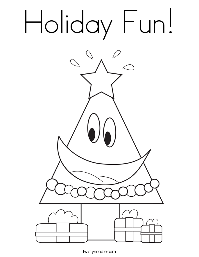 Holiday Fun Coloring Page  Twisty Noodle