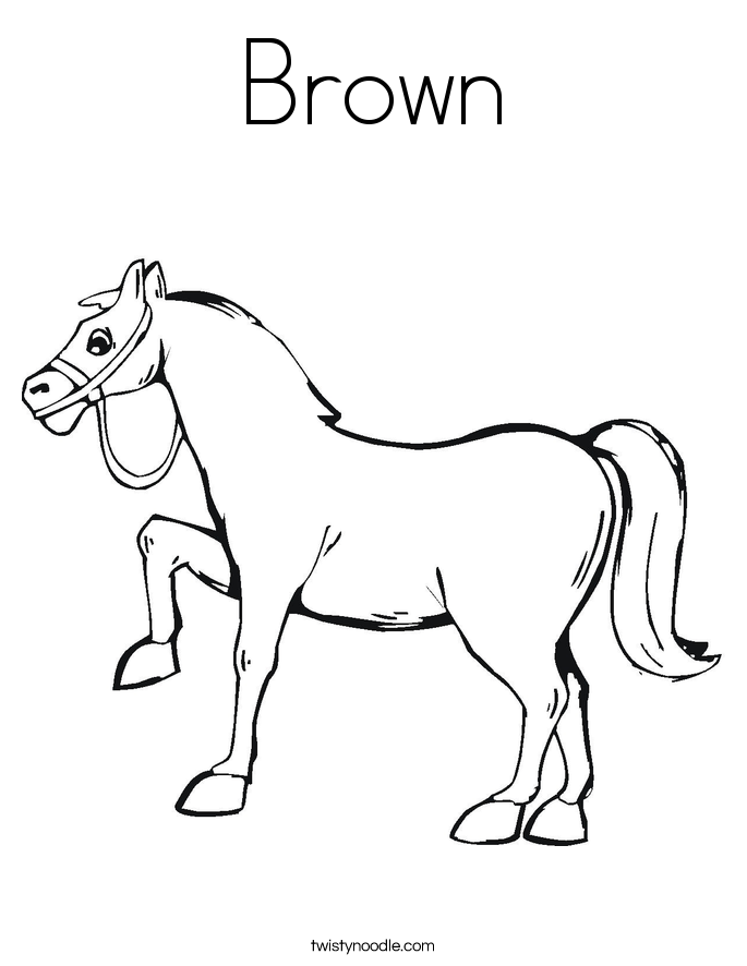 Brown Coloring Page - Twisty Noodle