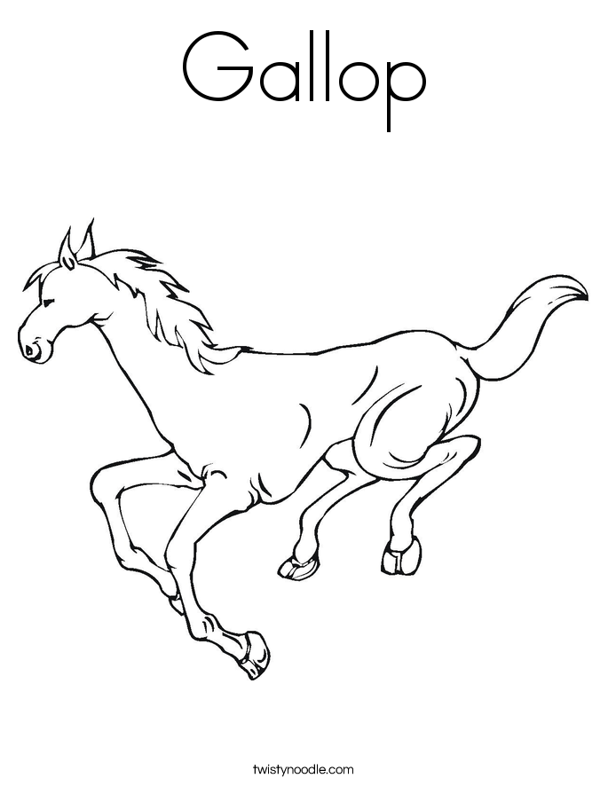galloping horse coloring pages - photo #19