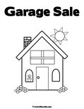 Garage SaleColoring Page