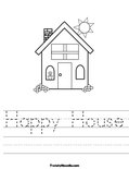 Happy House Worksheet