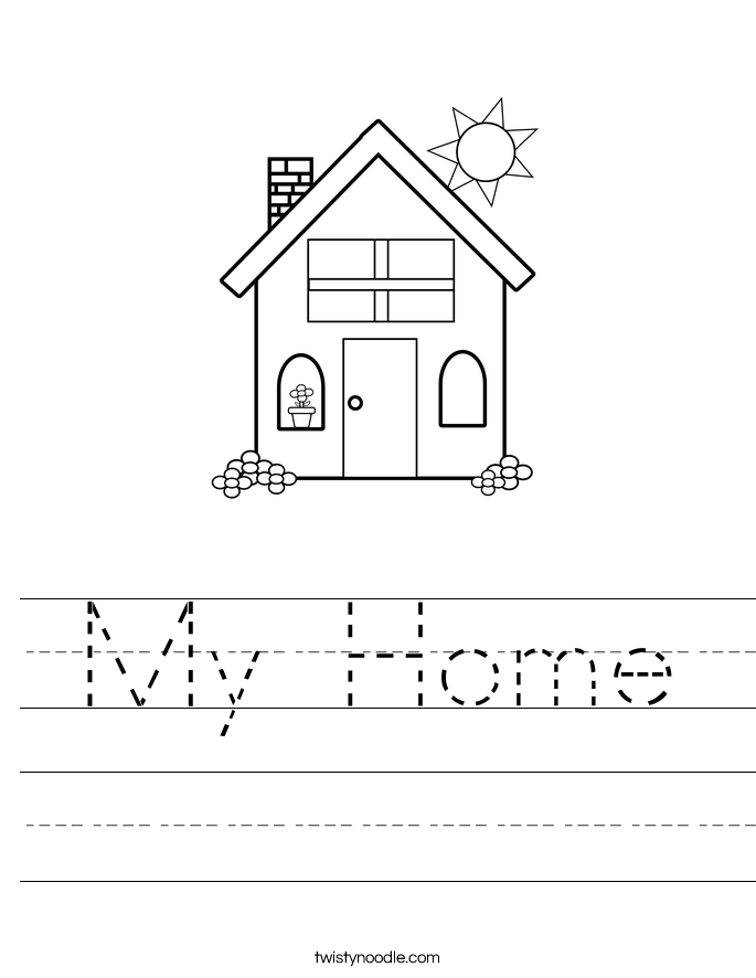 My Home Worksheet - Twisty Noodle