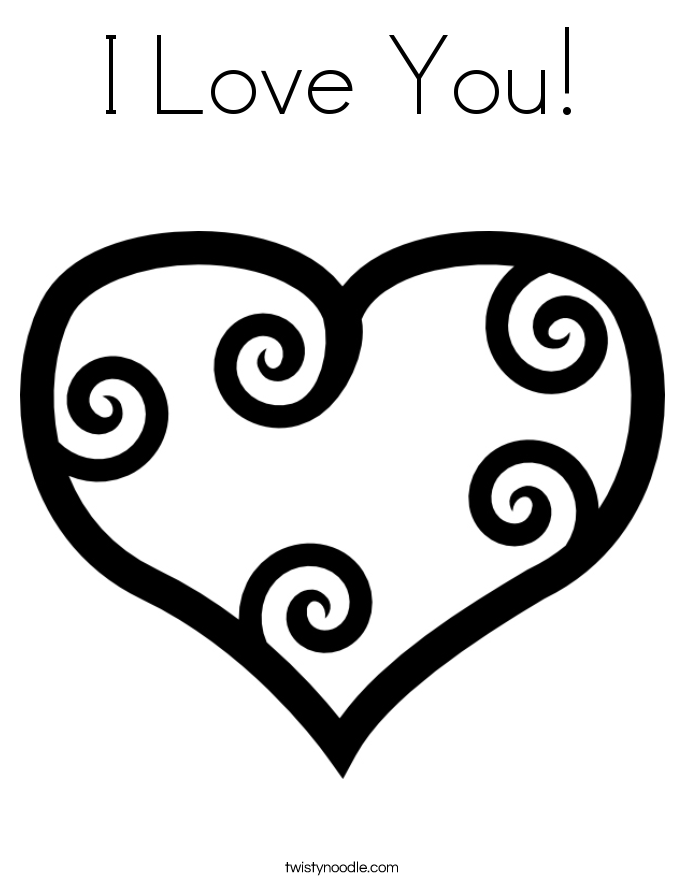 i love u coloring pages - photo #20