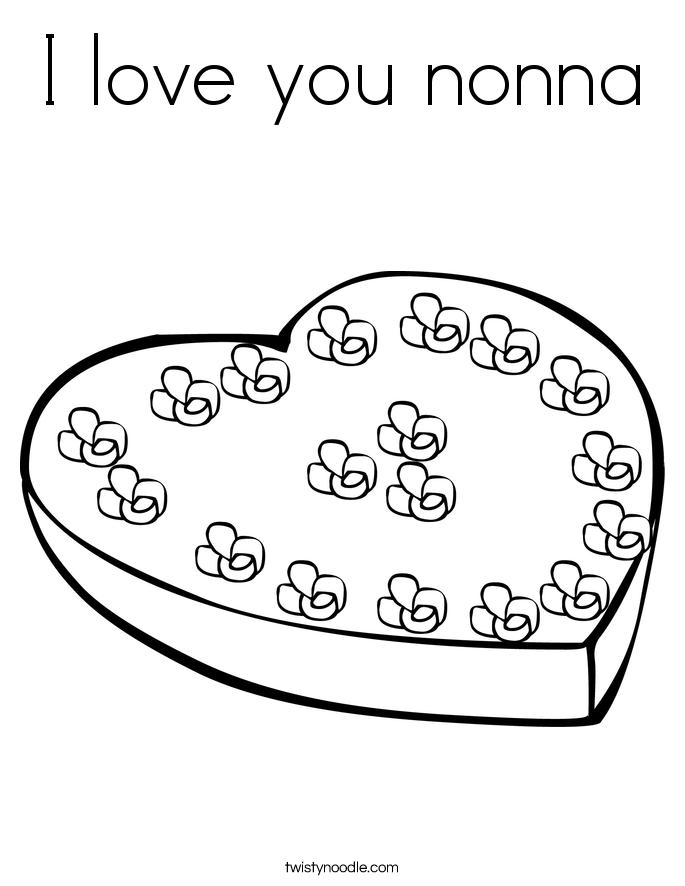 I love you nonna Coloring Page Twisty Noodle I love you nonna Coloring Page Twisty Noodle