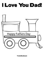 I Love You Dad Coloring Page