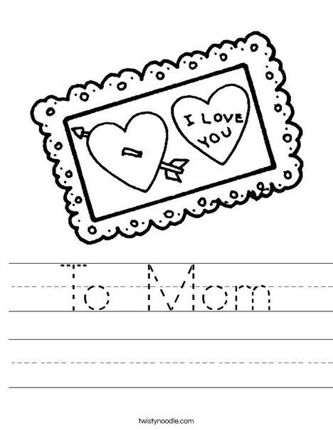 to mom worksheet twisty noodle to mom worksheet twisty noodle