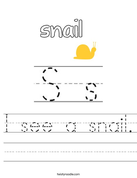 Snail Worksheet Twisty Noodle Snail Worksheet Twisty Noodle