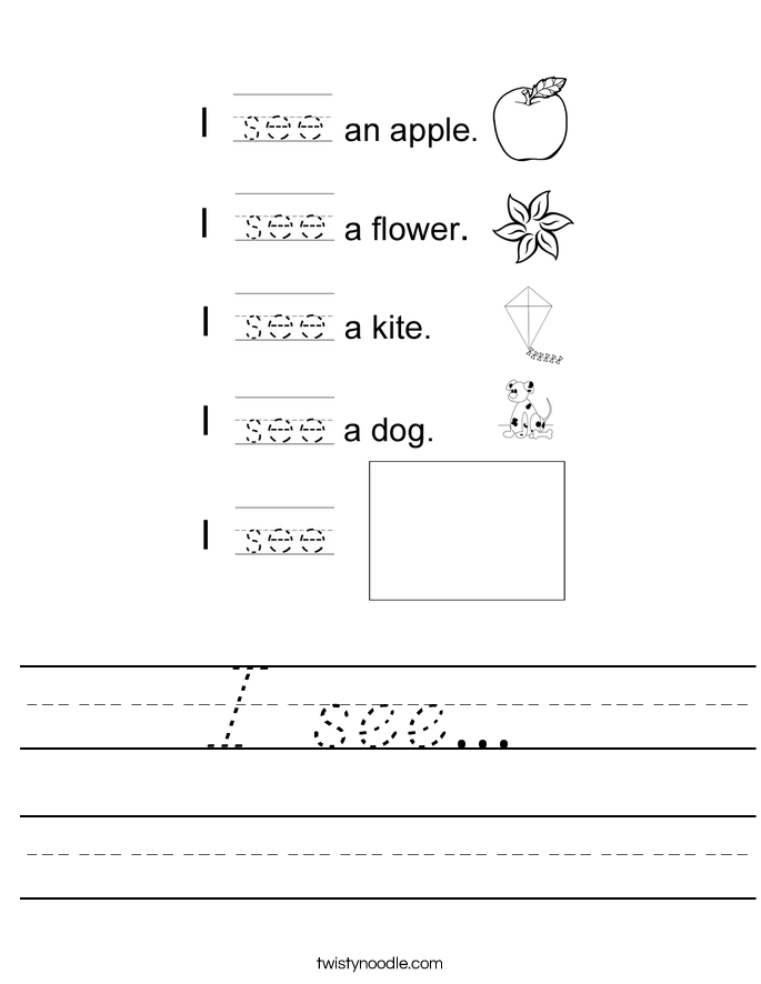 I see Worksheet - D'Nealian - Twisty Noodle