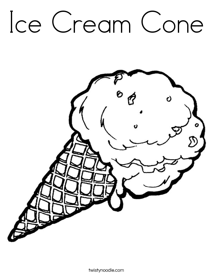 icecream cone coloring pages - photo #22