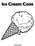 Ice Cream Cone Coloring Page