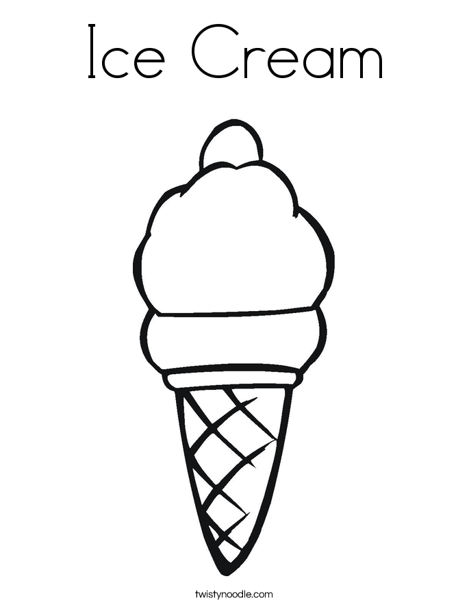 icecream cone coloring pages - photo #35