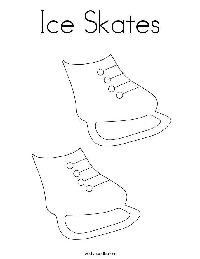 ice skating coloring pages free - photo #29
