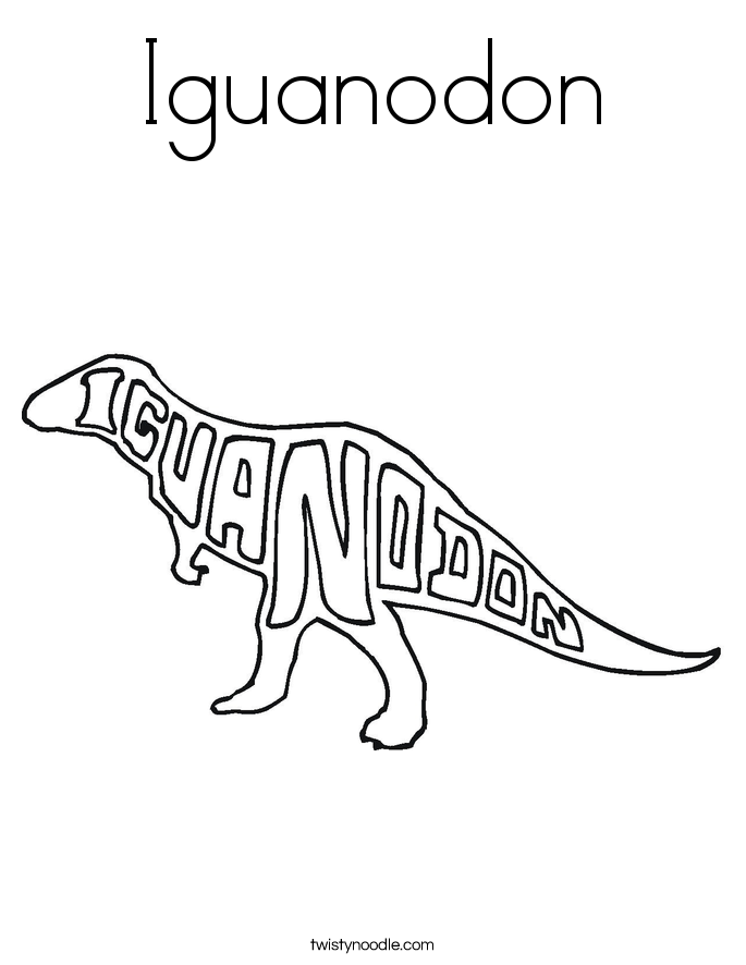 Iguanodon Coloring Page - Twisty Noodle