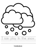 I can play in the snow Worksheet