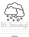 It's Snowing! Worksheet