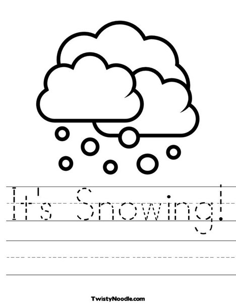 It's Snowing! Worksheet