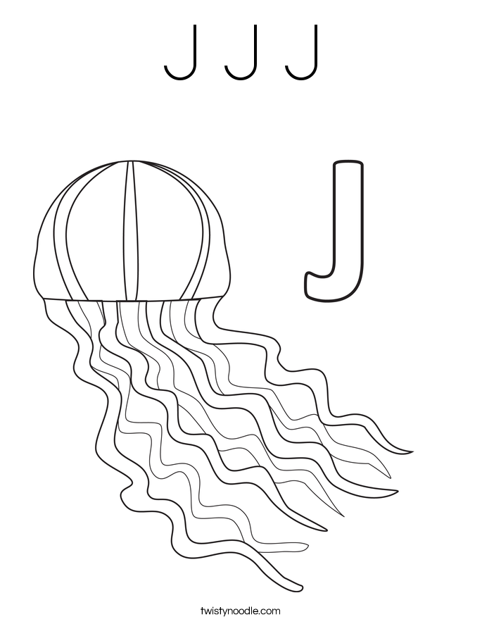 j word coloring pages - photo #32