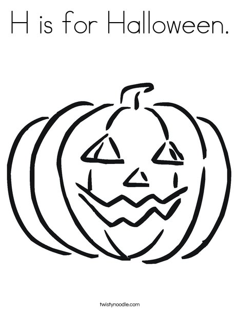h is for halloween coloring pages - photo #1