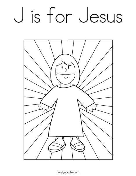 J is for Jesus Coloring Page - Twisty Noodle J is for Jesus Coloring Page - Twisty Noodle