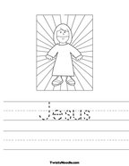 Jesus Handwriting Sheet