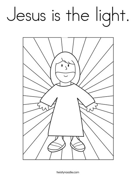 Jesus is the light Coloring Page - Twisty Noodle