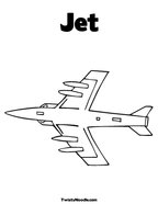 Jet Coloring Page
