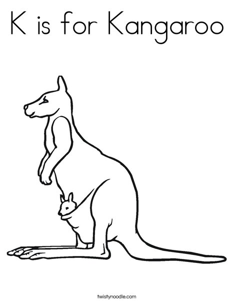 kangaroo footprint coloring pages - photo #44