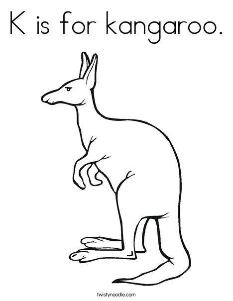 k for kangaroo coloring pages - photo #8