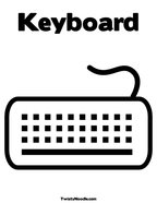 Keyboard Coloring Page