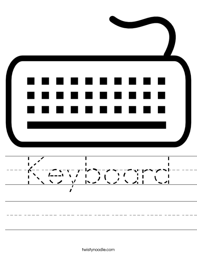 Keyboard Worksheet Twisty Noodle