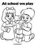 At school we playColoring Page
