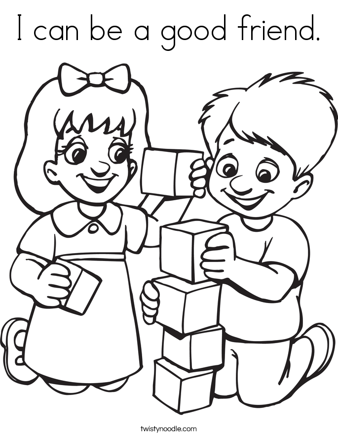 can be a good friend. Coloring Page