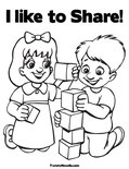 I like to Share!Coloring Page