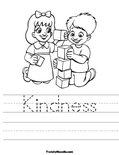Kindness Worksheet