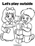 Let's play outsideColoring Page