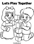 Let's Play TogetherColoring Page