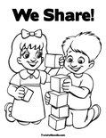 We Share!Coloring Page