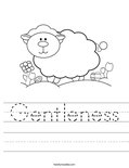 Gentleness Worksheet