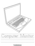 Computer Monitor Worksheet
