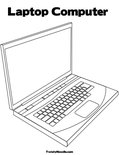 Laptop Computer Coloring Page