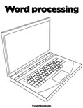 Word processingColoring Page