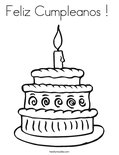Feliz Cumpleanos Coloring Page - Twisty Noodle