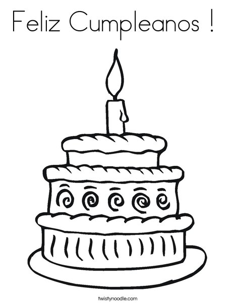 feliz cumpleanos coloring pages feliz cumpleanos coloring page twisty noodle - Feliz Cumpleanos Coloring Pages feliz cumpleanos coloring pages feliz cumpleanos coloring page twisty noodle - Feliz Cumpleanos Coloring Pages