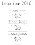 Leap Year 2016 Coloring Page - Twisty Noodle