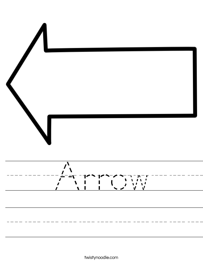 Arrow Worksheet - Twisty Noodle