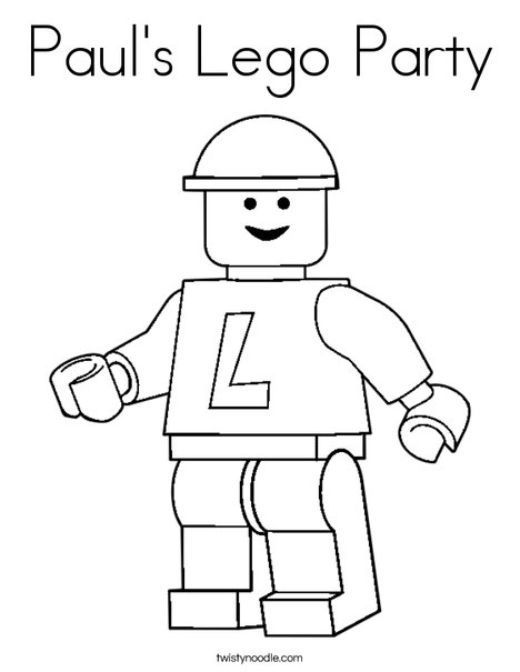 Paul's Lego Party Coloring Page - Twisty Noodle