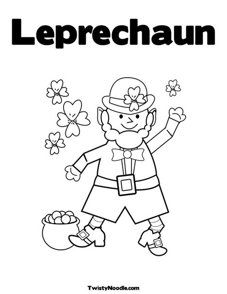 Scary Leprechaun Coloring Coloring Pages