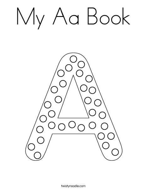 My Aa Book Coloring Page - Twisty Noodle