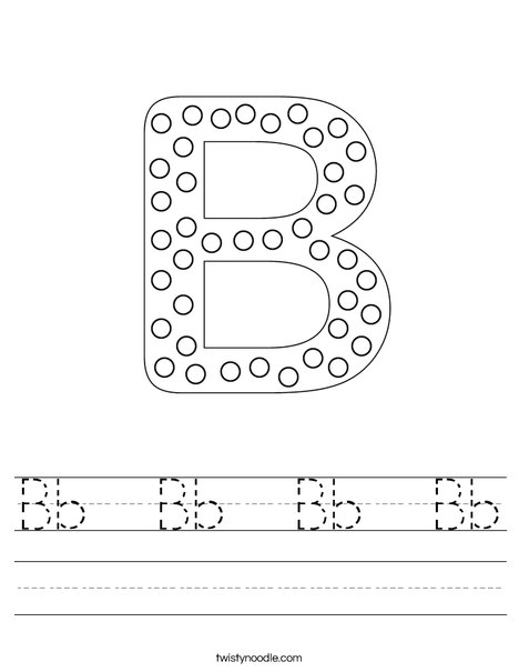 Bb Bb Bb Bb Worksheet - Twisty Noodle